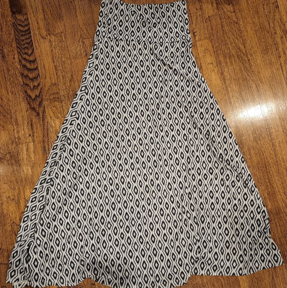 LulaRoe maxi skirt - black/white women's small